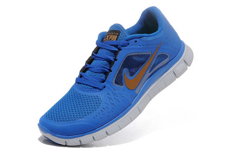 Nike Free run Womens Shoes 5.0 breathable Blue Brown (1)